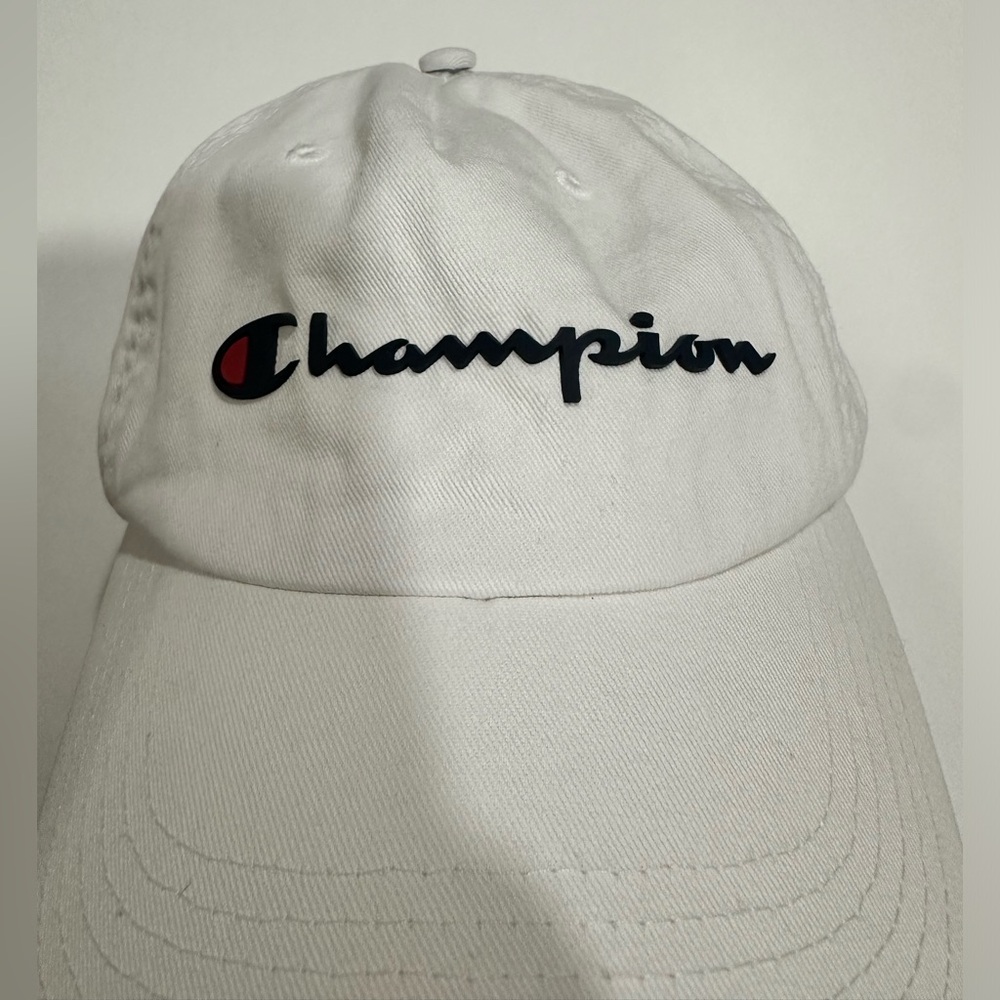 Champion white unisex one size fits all adjustable Baseball cap